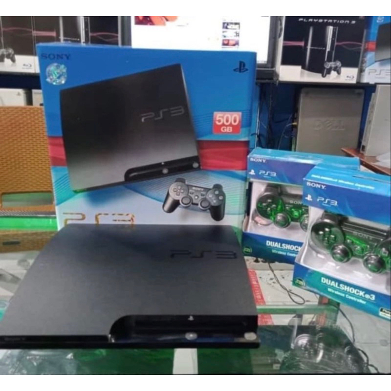 PROMO PS 3 SLIM CFW HDD 500 GB FULL GAME PS3 SONY 2 STIK WIRLESS VERSI BARU