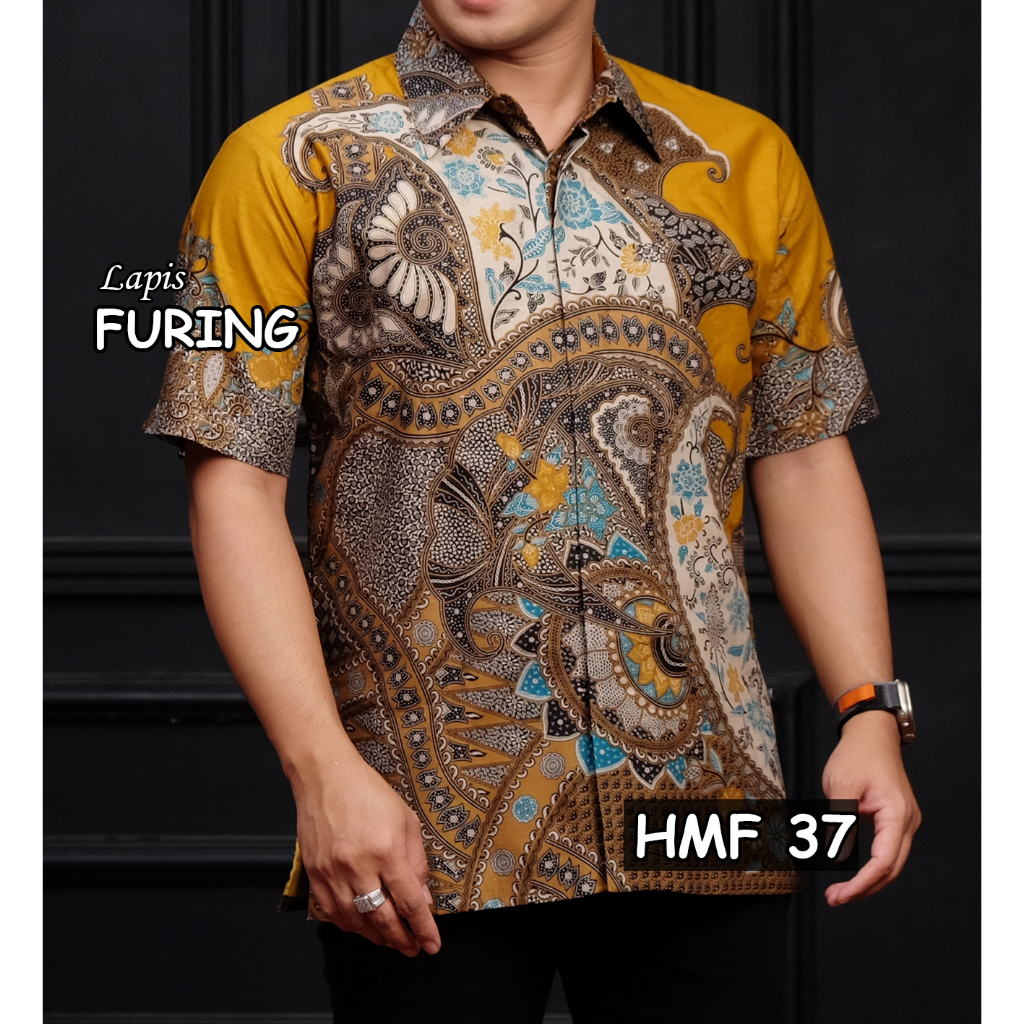 kemeja batik lengan pendek full furing