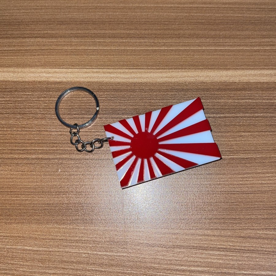 Gantungan Kunci Bendera Kekaisaran Jepang Japanese Empire Timbul MURAH