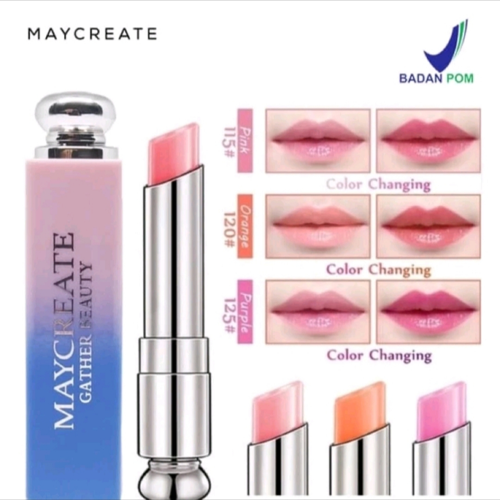 ‼️READY‼️MAYCREATE MOISTURIZING LIPSTICK BPOM LIPSTICK MAYCREATE TAHAN LAMA