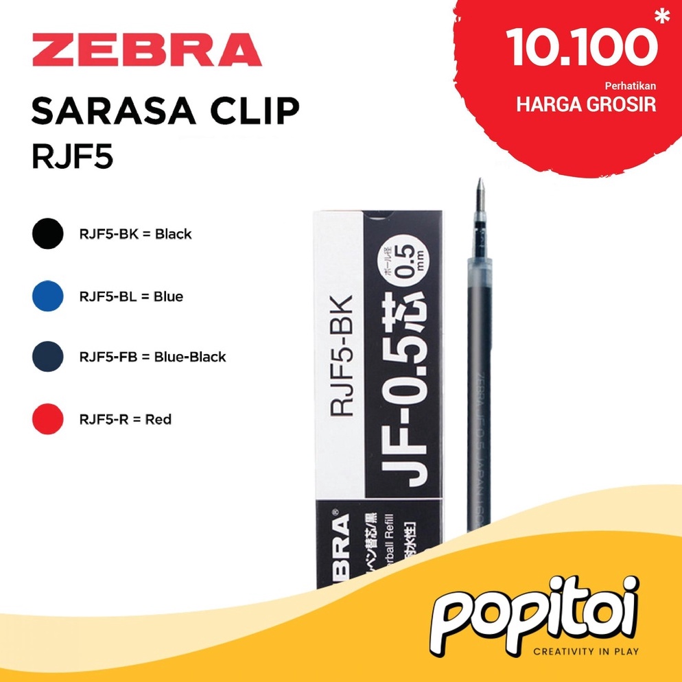 

B56 ZEBRA SA 5 mm RJF5 Gel Pen 5mm Refill Isi Ulang Pulpen 5 5mm Langsung Order Gan