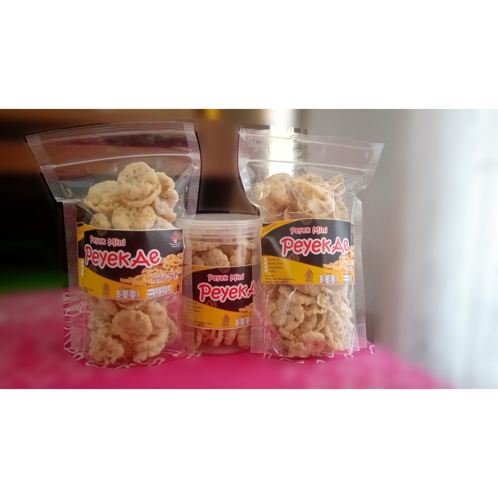 

Peyek Mini Peyek Koin PeyekAe Kacang/Udang Pouch 200 gram