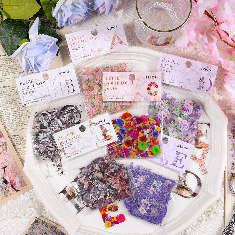 

miss.jojo Stiker Huruf Deco Alphabet Stiker sirkus Tahan Air/Diy sriker lucu scrapbook photocard