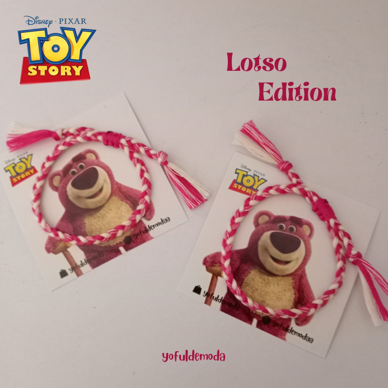 Gelang Tali Toy Story Series Lotso / Gelang tali / Toy Story Bracelet / Lotso Bracelet / Gelang coup