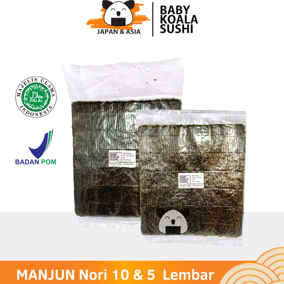 

Y6 MANJUN Nori Sushi 5 1 Lembar Halal Yakinori Import Kimbab Gimbab Lembar Rumput Laut Moodbooster