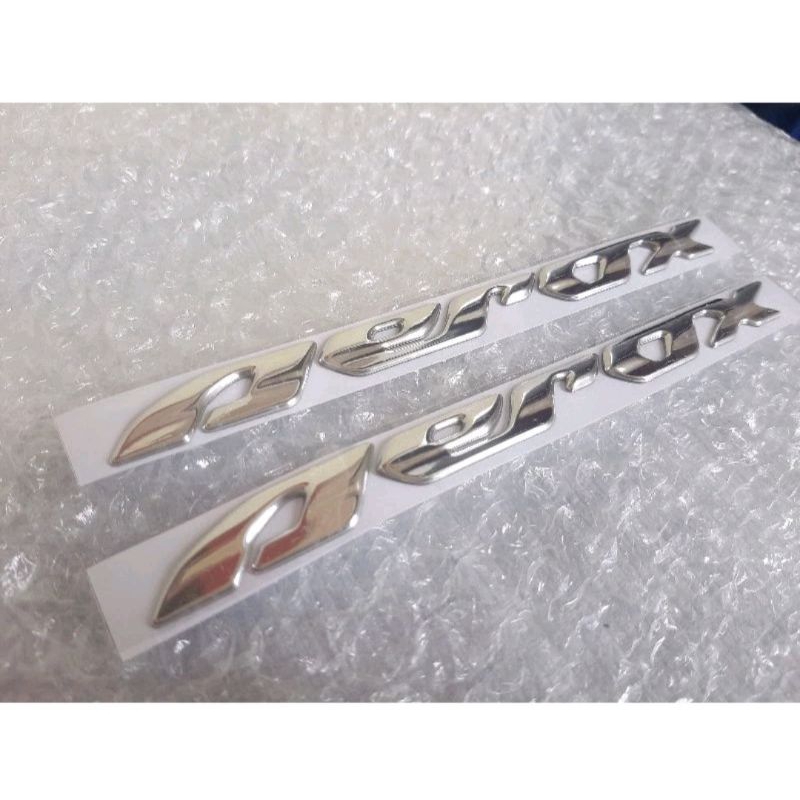Emblem AEROX Full Chrome 3d Sepasang Kiri Kanan