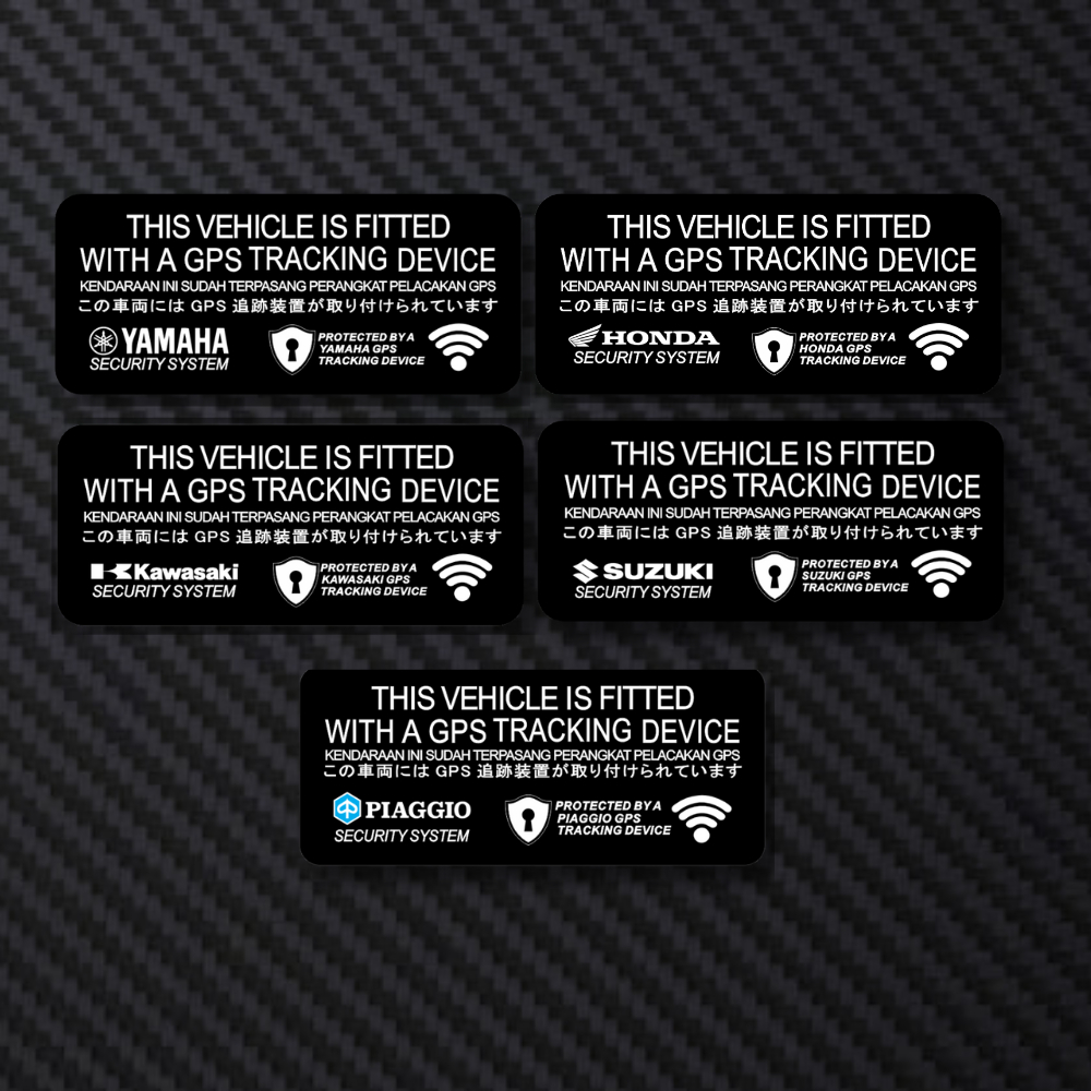 Sticker Tracking GPS Motor dan Mobil Hitam