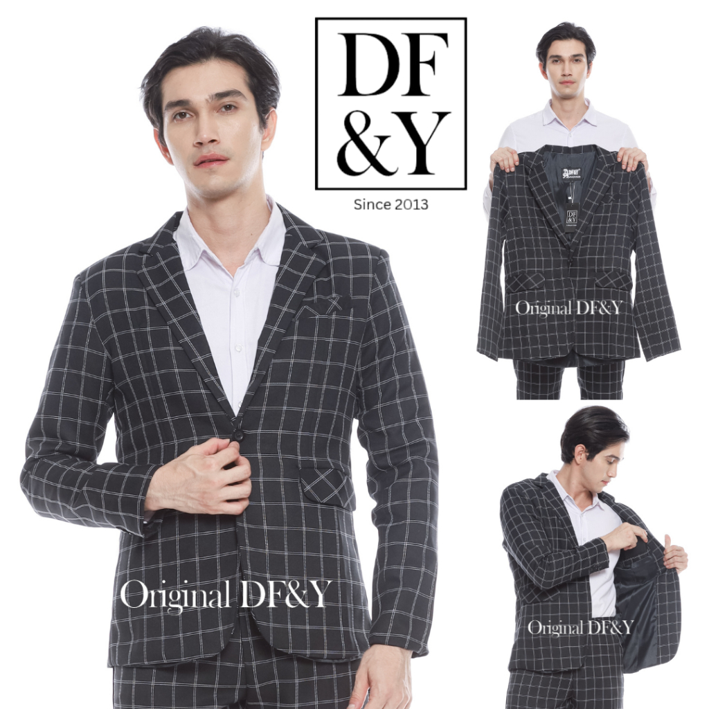 Yarrafa Jas Blazer Pria Tartan Model Terbaru Terpopuler Termurah Slimfit Formal Casual Korea Style D