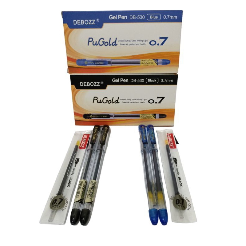 

Pulpen Debozz DB-530 Hitam & Biru Gel pen 0.7 mm