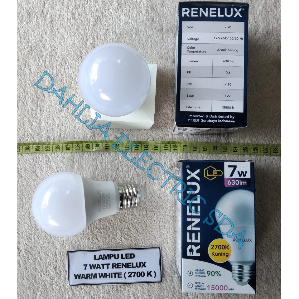 LAMPU LED 7W RENELUX WARM WHITE (2700K)