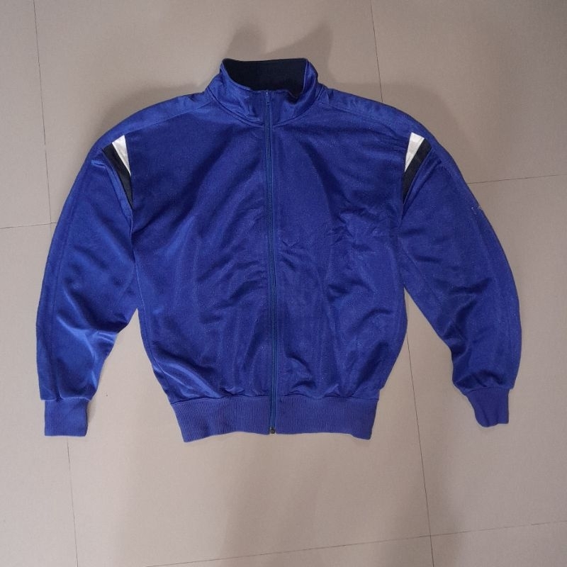 jaket biru elektrik  vintage 80s