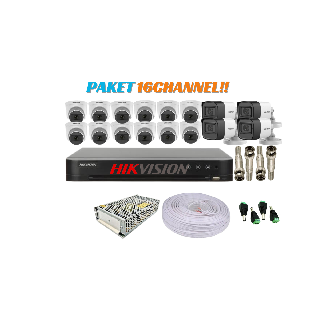 paket cctv hikvision 16channel (2mp)