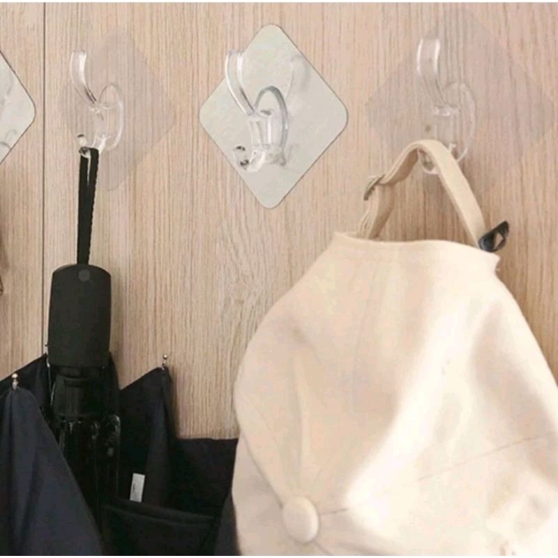Gantungan Hook Hanger Tempel Gantungan Topi Baju Tas Serbaguna Gantungan Tempel Dinding