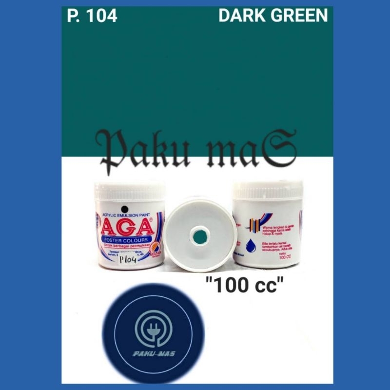 Cat Aga poster 100cc cat aga tembok cat gabus Aga Dark Green 104