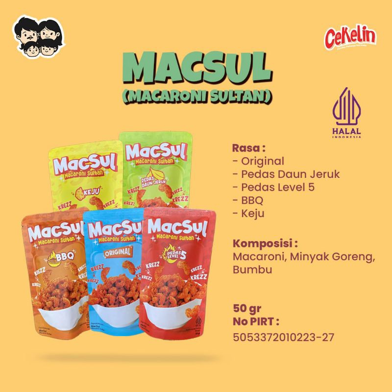 

CKC - MACSUL MACARONI SULTAN Cemilan Keluarga Indonesia cemilan viral pedas daun jeruk gurih