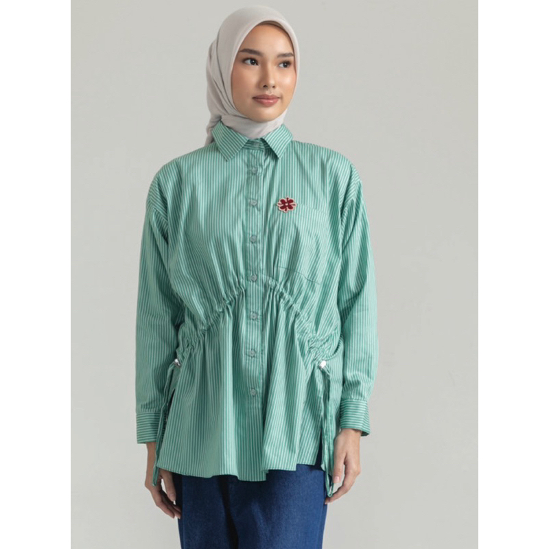 Calisa Top Riamiranda Cloverm RM Orginal Atasan Wanita Kemeja Blouse Ria Miranda