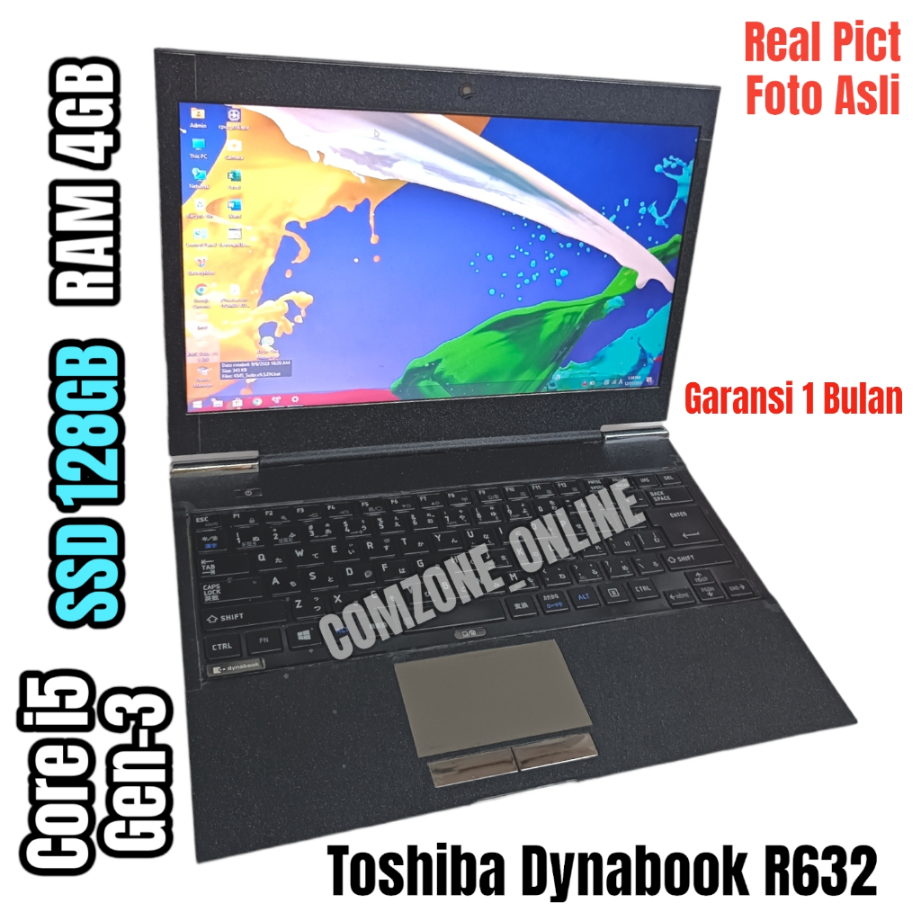 Laptop Core i5 gen3 SSD 128GB Ram 4GB Toshiba Dynabook R632 nbts4