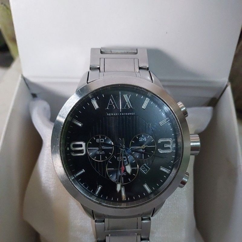 Jam Tangan original Chronograp Armani Exchange AX1272 big size preloved second bekas