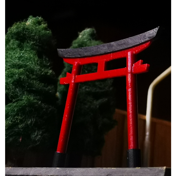 3D Receh Tori Gate Gerbang Jepang skala 1 64 Akesoris diorama Diecast Hobby Japan HJ Minigt Mini GT 