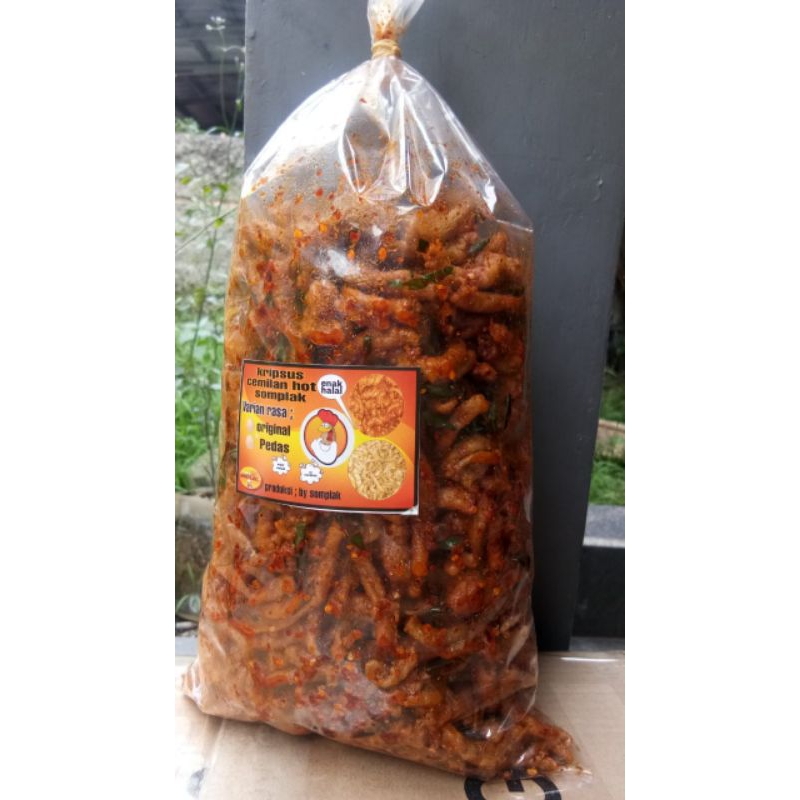 

kripsus/kripik usus renyah 1kg & 1/2kg ekstra daun jeruk