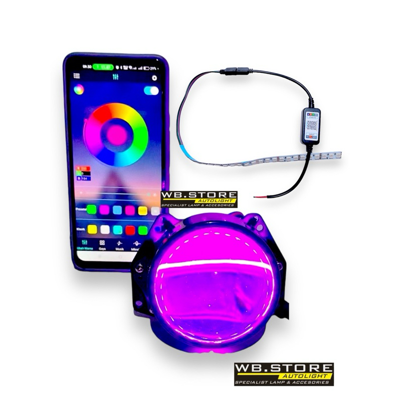 DEVIL EYE DEMON EYE RGB BLUETOOTH 210 MODE ALL WARNA DEVIL BILED DEMON BILED DEVIL EYE 360 MODUL RGB