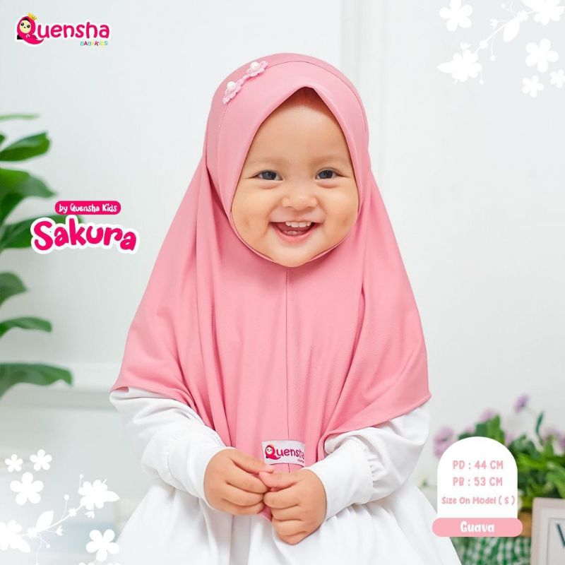 HIJAB ANAK | HIJAB DAGU SAKURA by Quensha | Ready Stok