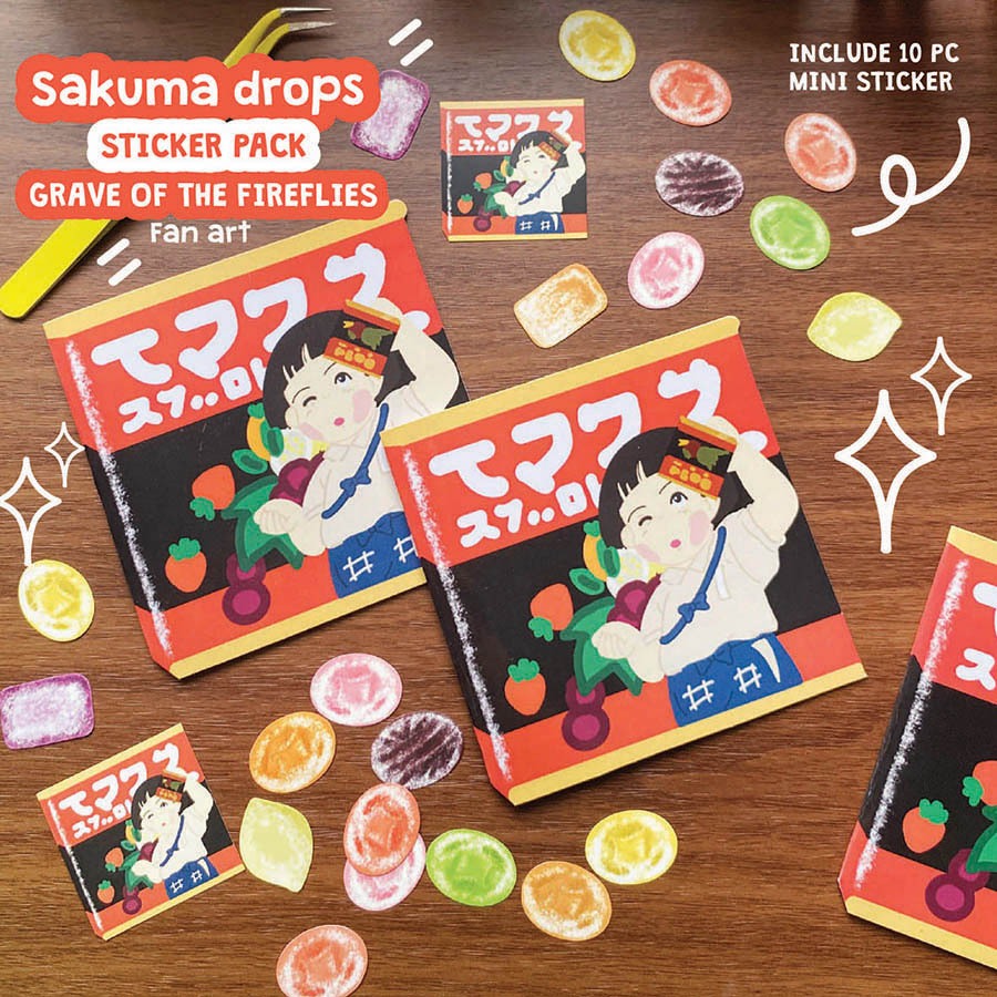 

Sakuma drops sticker pack - stiker ghibli