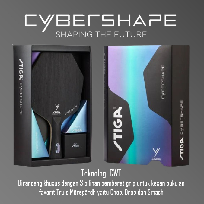 STIGA Cybershape Carbon CWT | Kayu Blade Pingpong Standar ITTF JTTAA