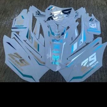 stiker decal crf kombinasi crome metalik