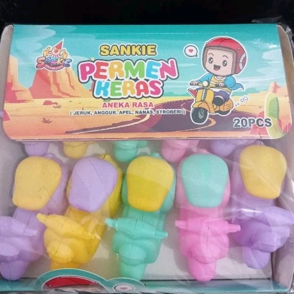 

Candy Scoter / Vespa isi 20pcs - Sankie Permen Keras Viral