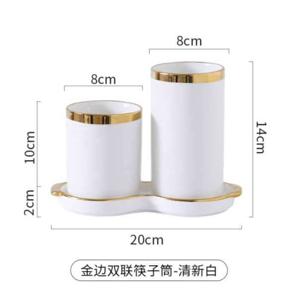 

Promo Tempat Sendok Garpu Keramik / Cutlery Holder - Putih Diskon