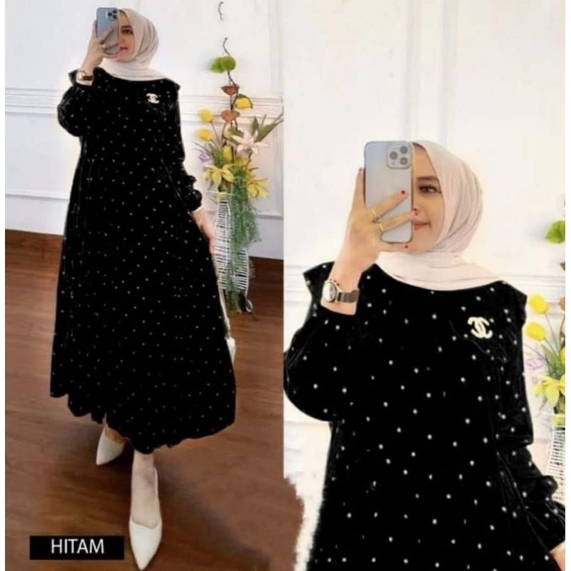 Midi Dress Polkadot / Midi dress Rayon Premiun / Midi dress Polka