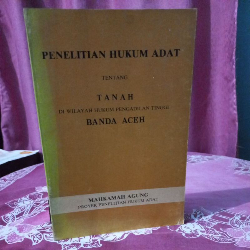 Buku PENELITIAN HUKUM ADAT Banda Aceh