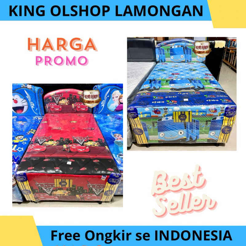 Bed Sorong Bella 2in1 The Cars 120 x 200 PlushTop [ LAMONGAN ]