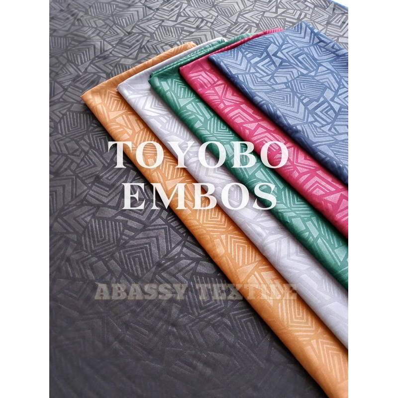 kain katun Toyobo embos - katun Toyobo embos motif ethnic - Toyobo embos - embos