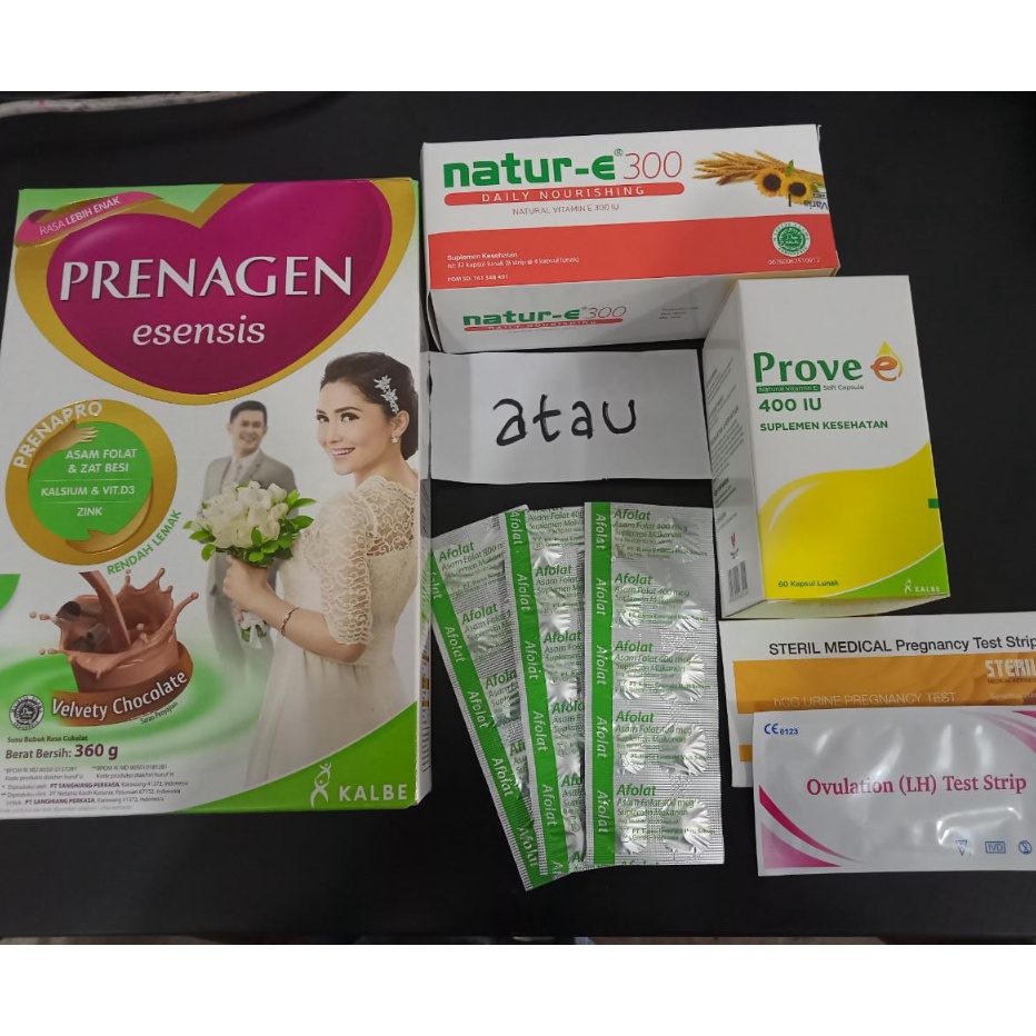 PAKET PREMIUM PROMIL PRENAGEN ESENSIS NATUR E 3 IUPROVE E 4IU Lengkap program kehamilan