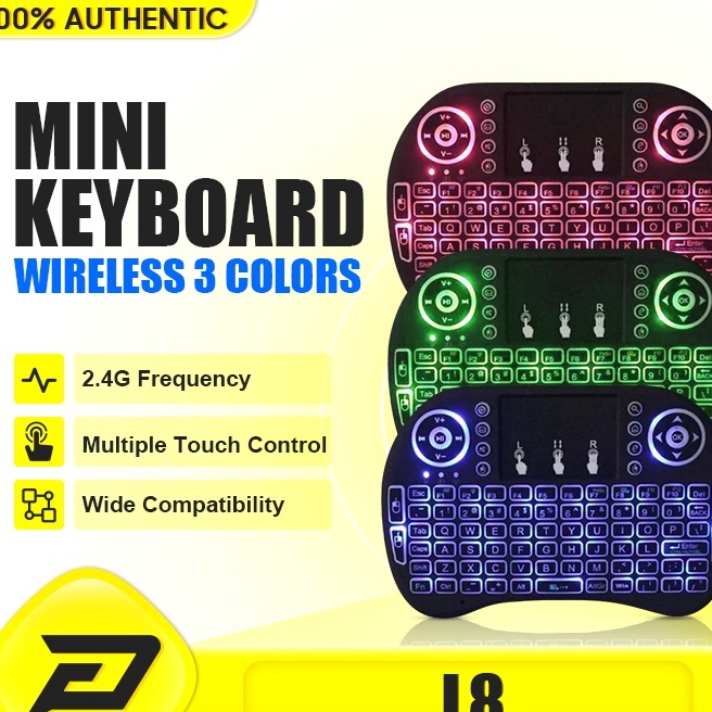 Best Produk Keyboard Wireless mini i RGB Backlit Colorful Toucad Wireless keyboard minimini keyboard