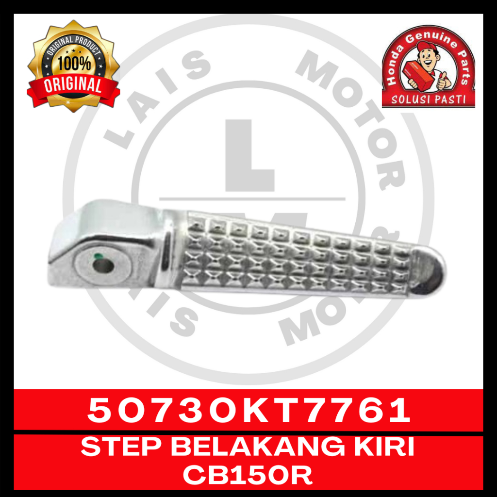 Step Belakang Kiri KT7 CB150R, CBR150R, Sonic 50730KT7761 Original AHM