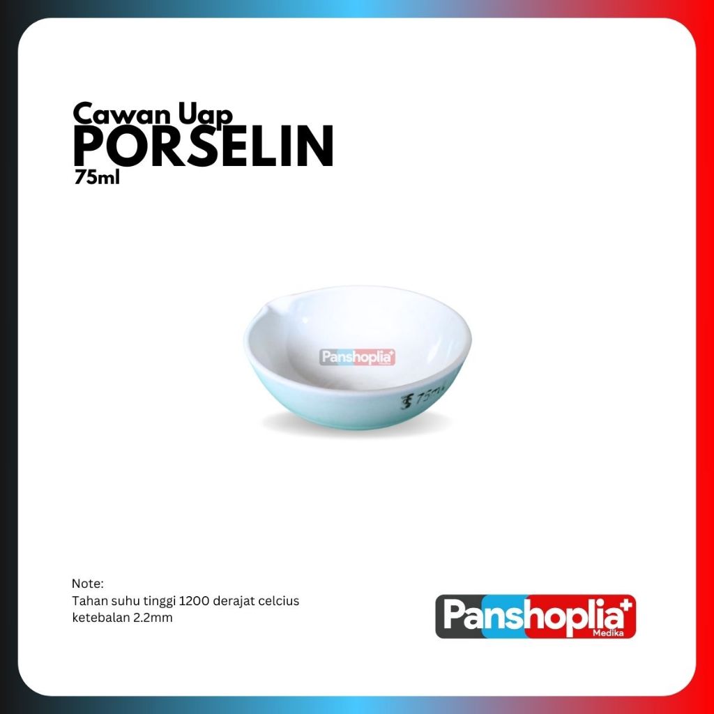 Cawan Porselin 75ml Evaporating Dish Cawan Penguap 75 ml