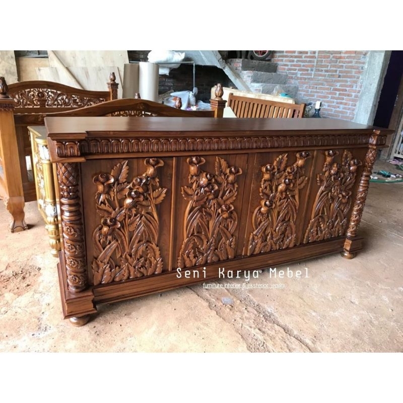 Bufet Hias Ukir Jati, Bufet Tv Taman, Bufet Ukiran Jati, Bufet Ukiran Jati Jepara