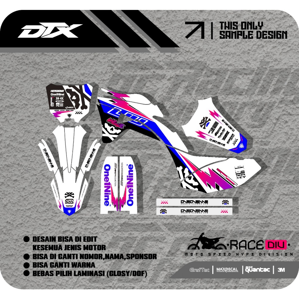 decal klx gordon supermoto bisa custom / decal gordon full body