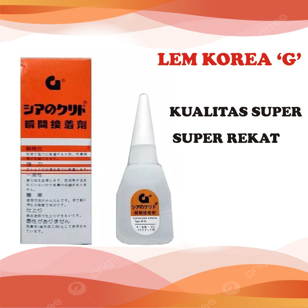 

Lem Korea G Tetes Kualitas Super Rekat Serbaguna