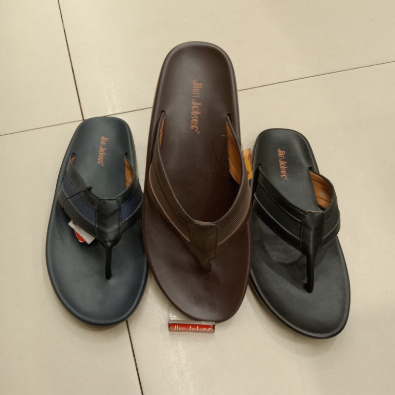 JIM JOKER SANDAL JEPIT KULIT | SANDAL FLAT PRIA | ORIGINAL