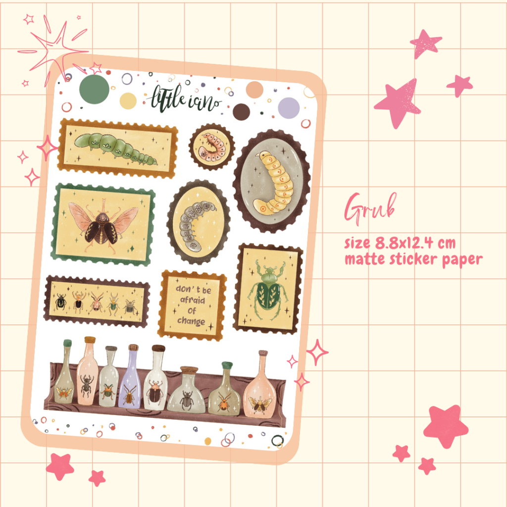 

Sticker Grub Frame untuk planner dan journal| DRN023