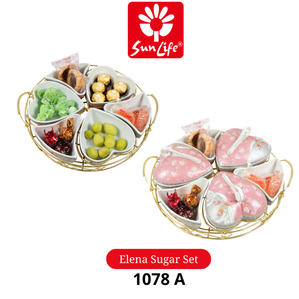 Sunlife Elena Sugar Set  1 Set Wadah Prasmanan Keramik SNL-1078-A