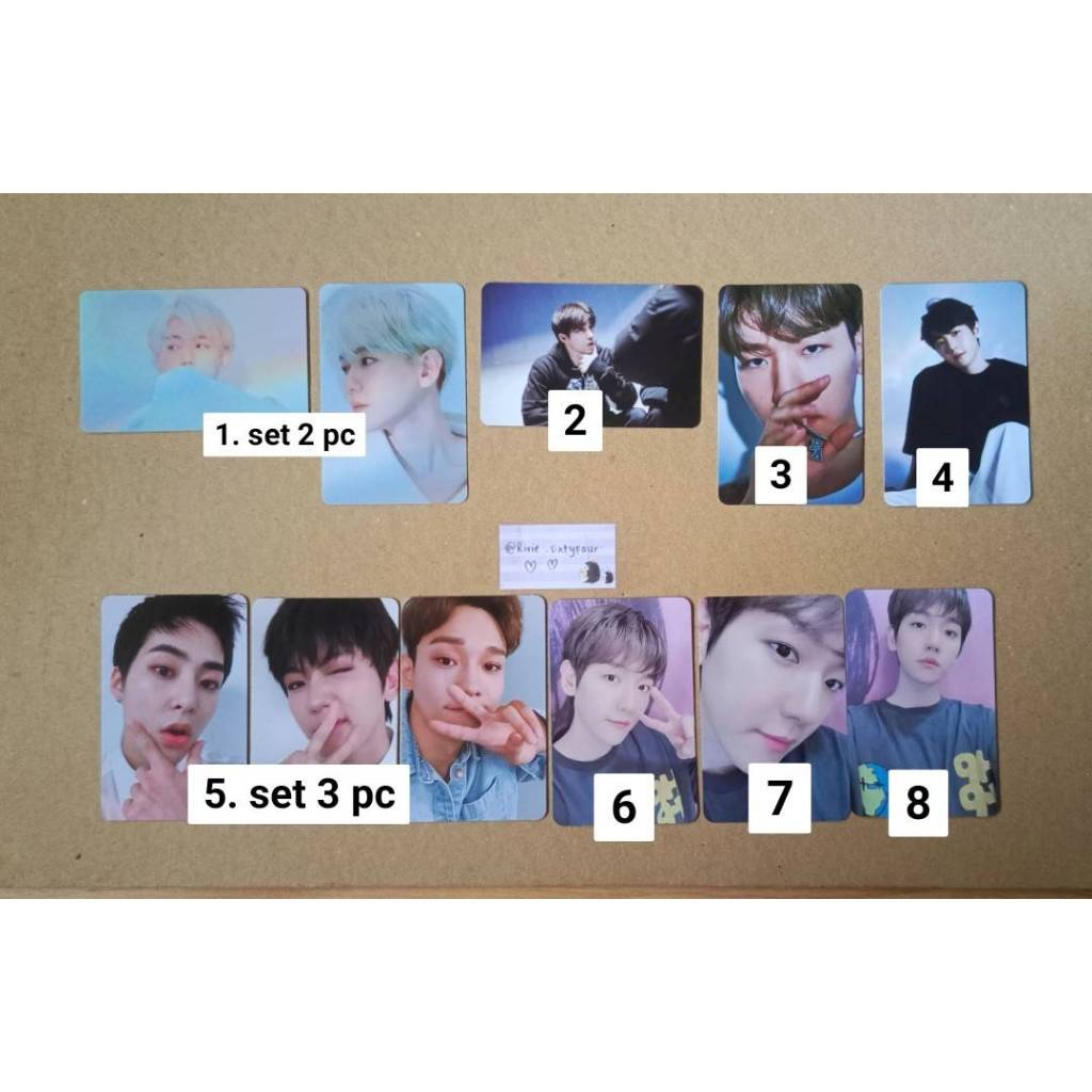 Photocard PC EXO Official Baekhyun Suho Elyxion Prive Yizhiyu Bambi CBX Summver Vacation Candle Set 