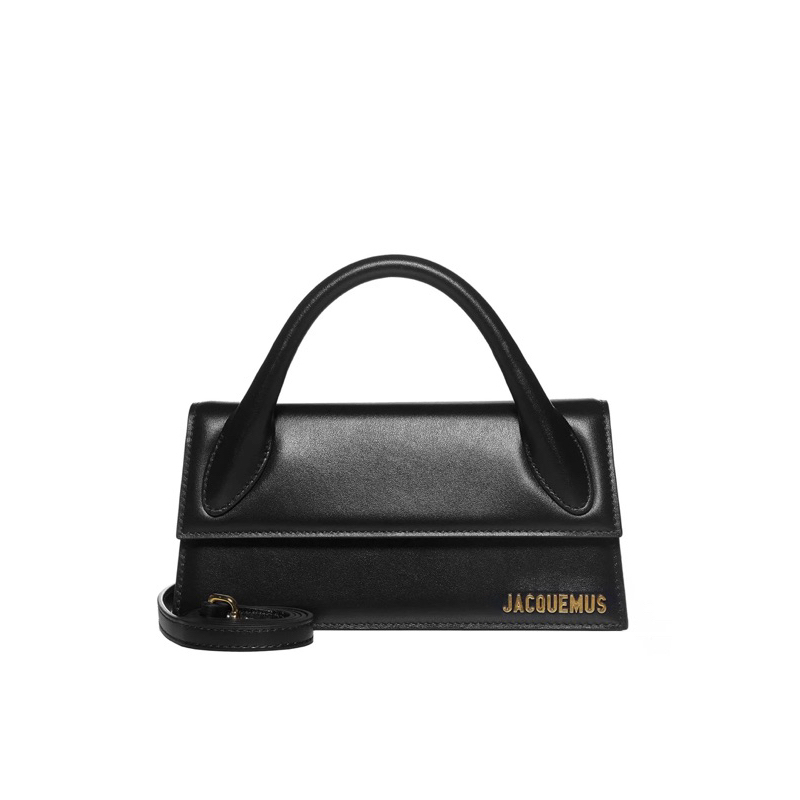 PRELOVED Jacquemus Le Chiquito Long Calf Leather Bag in Black AUTHENTIC ORIGINAL