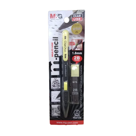 

TBMO M&G MECHANICAL PENCIL 2B 2.0MM 1PENCIL AND 1REFILL IN ONE PACK - 10003921/HAMP0173