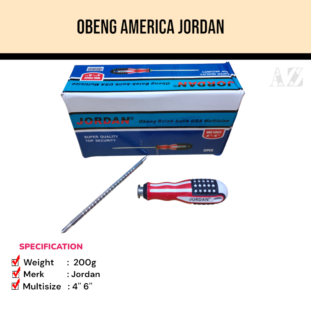 Obeng Usa Bolak Balik Jordan /Multisize 4inch -6inch/ REAL PICT