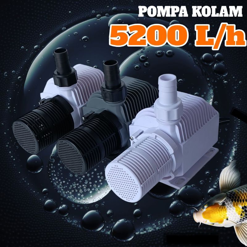 MESIN POMPA KOLAM 5000 S/D 5200 L/H Waterpump submersible water pump filter kolam koi kuat terbaik a